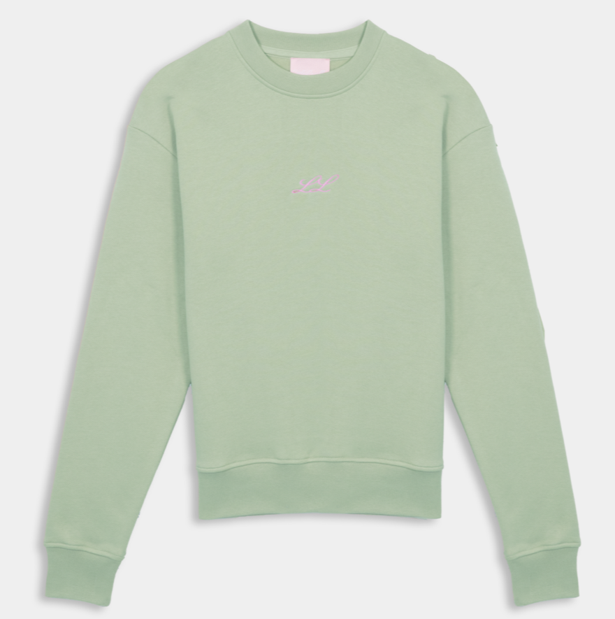 LL: Green Crewneck With Pink LL