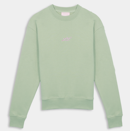 LL: Green Crewneck With Pink LL