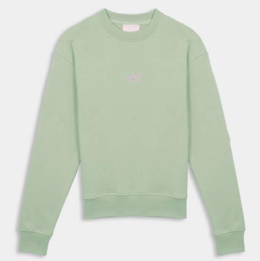 LL: Green Crewneck With Pink LL
