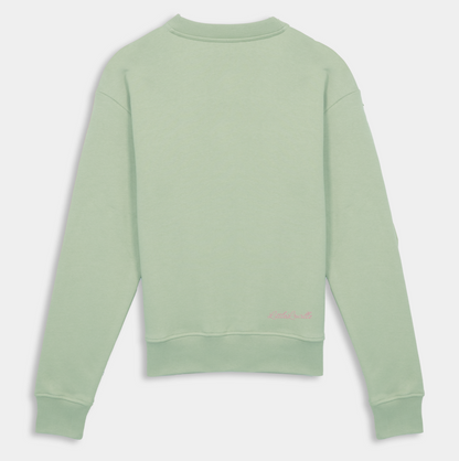LL: Green Crewneck With Pink LL